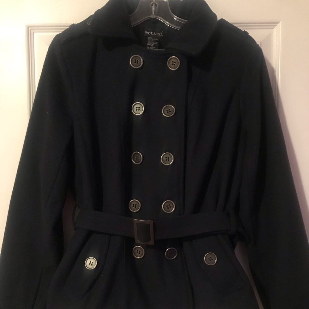 A Navy Blue Trench Coat